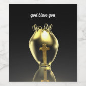 教会白熱［赤熱］光を放つの魔法のチャイパーソナライズされた。 ワインラベル (シングルラベル)