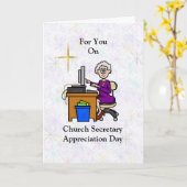 教会秘書の感謝の日カード カード (黄色い花)