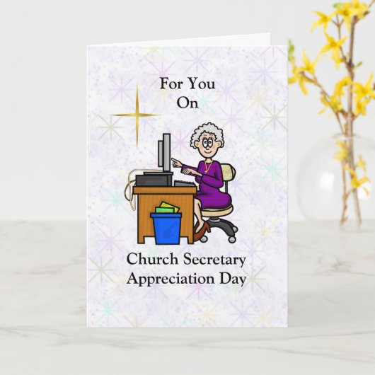 教会秘書の感謝の日カード カード (黄色い花)