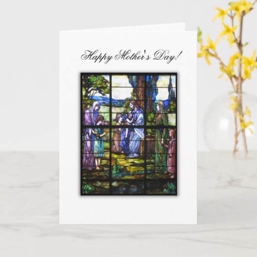 教会窓 カード (黄色い花)