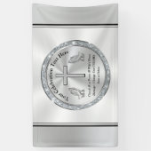 教会素晴らし旗、任意の大事な行事 横断幕 (縦)