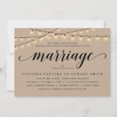 教会結婚の儀式、両親のホスティング、クラフト 招待状 (正面)