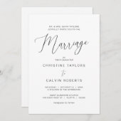 教会結婚の儀式，招待を主催する両親 招待状 (正面/裏面)