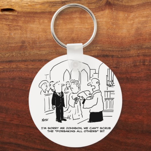 教会結婚の牧師は誓いを立てることができない キーホルダー (正面)