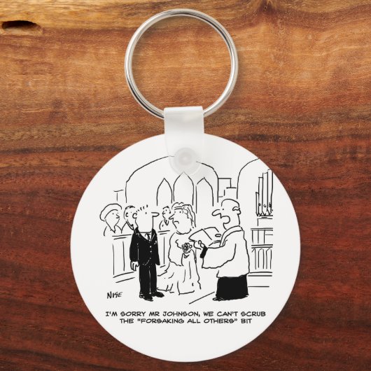 教会結婚の牧師は誓いを立てることができない キーホルダー (正面)