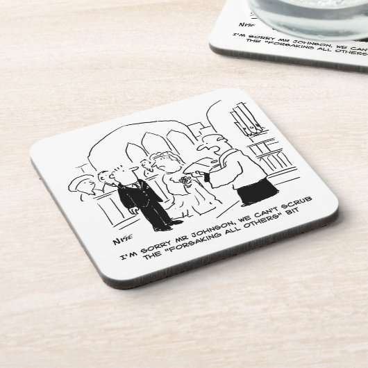 教会結婚の牧師は誓いを立てることができない コースター (左側)