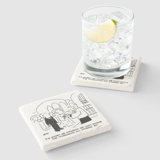 教会結婚の牧師は誓いを立てることができない ストーンコースター (横)