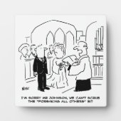 教会結婚の牧師は誓いを立てることができない フォトプラーク (正面)