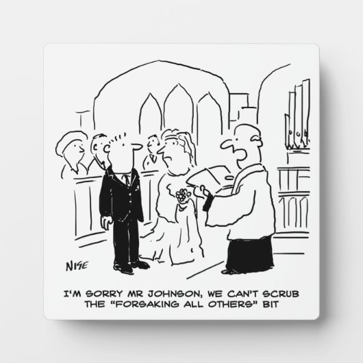 教会結婚の牧師は誓いを立てることができない フォトプラーク (正面)