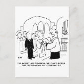 教会結婚の牧師は誓いを立てることができない ポストカード (正面)