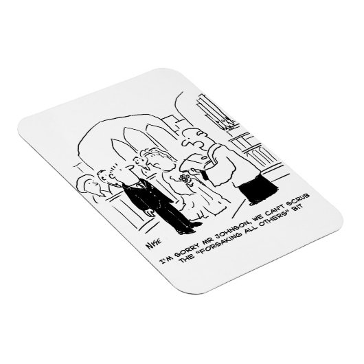 教会結婚の牧師は誓いを立てることができない マグネット (右側)