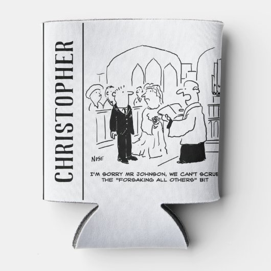 教会結婚の牧師は誓いを立てることができない 缶クーラー (正面)