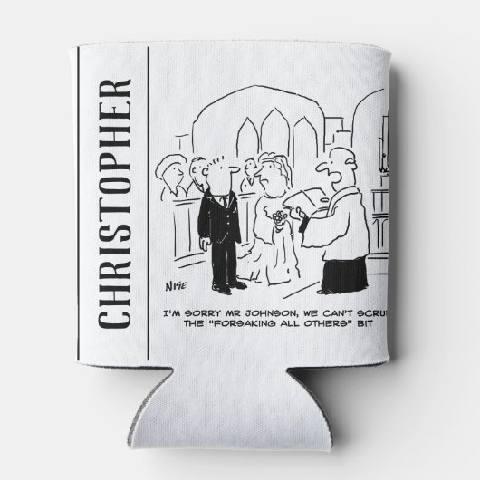 教会結婚の牧師は誓いを立てることができない 缶クーラー (裏面)