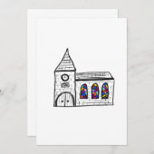 教会結婚式招待状 招待状 (正面/裏面)