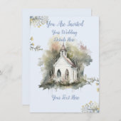 教会結婚式招待状 招待状 (正面/裏面)