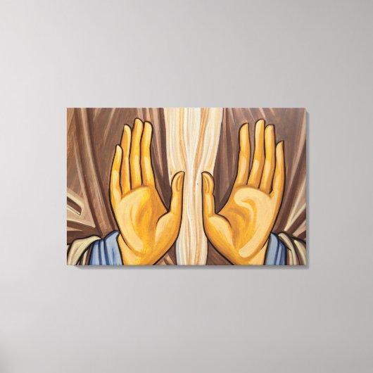 教会絵画の手 キャンバスプリント (正面)