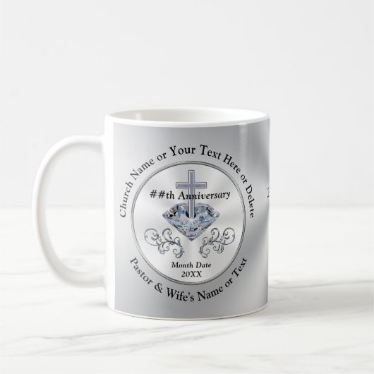 教会記念アイディア牧師またはゲストの贈答品 コーヒーマグカップ (左)