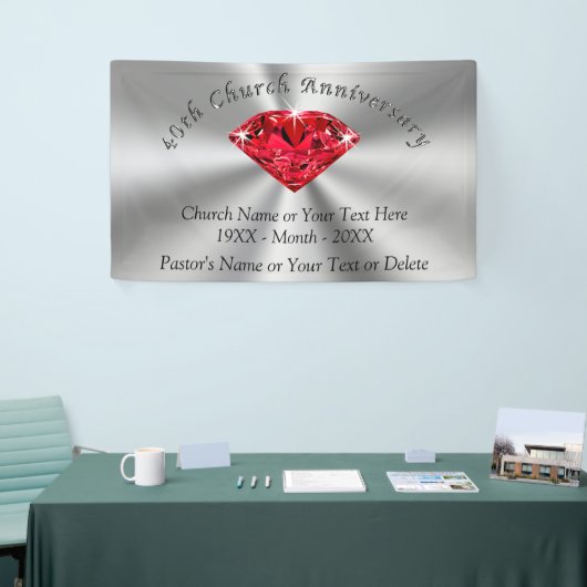 教会記念日の旗かあなたのお祝い 横断幕 (トレードショー)