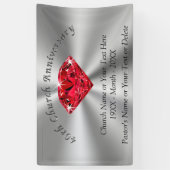 教会記念日の旗かあなたのお祝い 横断幕 (縦)