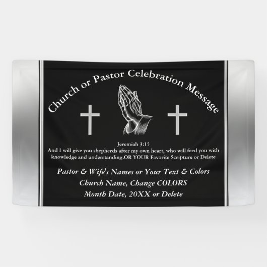 教会記念日または牧師の記念日のバナー 横断幕 (横)