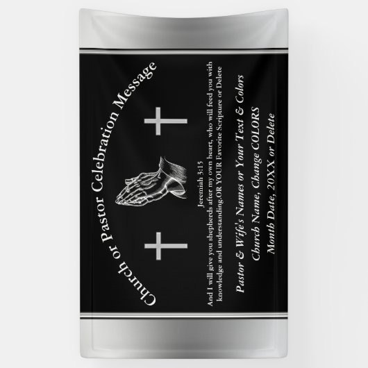 教会記念日または牧師の記念日のバナー 横断幕 (縦)