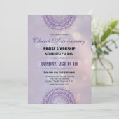 教会記念日招待チラシテンプレート 招待状 (スタンド正面)