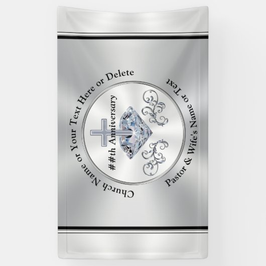 教会記念日飾アイディアパーソナライズされた 横断幕 (縦)