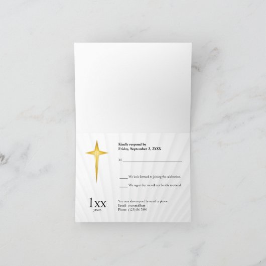 教会記念日RSVP 招待状 (内部)