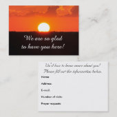 教会訪問者の日没カード 名刺 (正面/裏面)