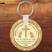 教会買の贈り物は?安い、教会 キーホルダー (正面)
