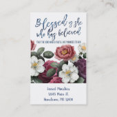 教会賛美の牧師を持つ女の信じこと 名刺 (裏面)