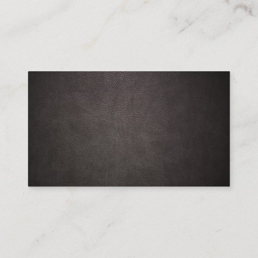 教会金ゴールドクロスエレガントダークレザー 名刺 (裏面)