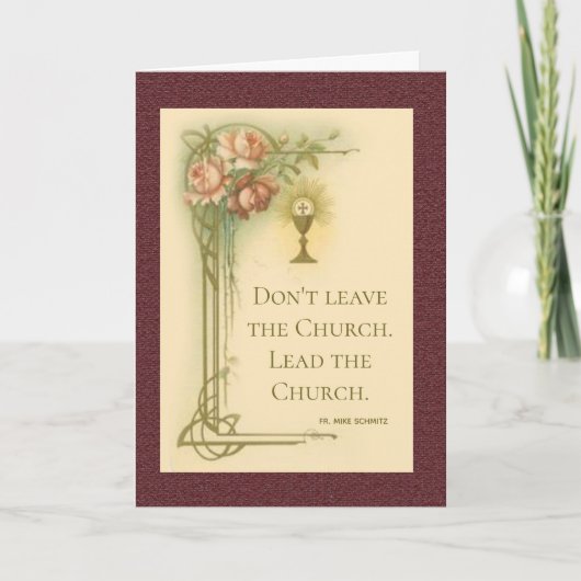 教会離れに行くな。教会を率いて。フレームマイク カード (正面)