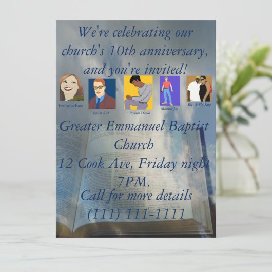 教会10周年 招待状 (スタンド正面)