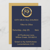 教会50周年招待状 招待状 (正面/裏面)