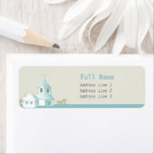 教会 – クリスマス住所 シール (インサイチュ)