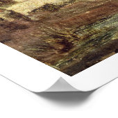 教会、コテージ、村人とアンの風景 ポスター (角)