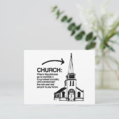 教会 – 共和党が礼拝に行く場所 ポストカード (スタンド正面)