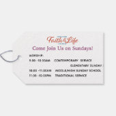 教会、学校または団体や組織の母の日の花 ギフトタグ (裏面横)