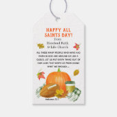 教会、学校または団体や組織秋グディーバッグ ギフトタグ (正面)