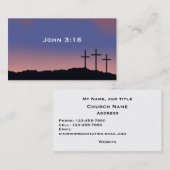 教会/宗教三つ十字サンセットスカイブジン 名刺 (正面/裏面)