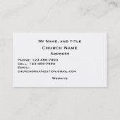 教会/宗教三つ十字サンセットスカイブジン 名刺 (裏面)