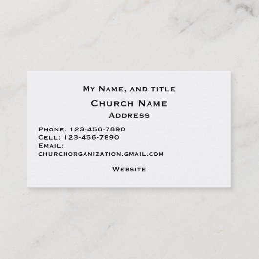 教会/宗教三つ十字サンセットスカイブジン 名刺 (裏面)