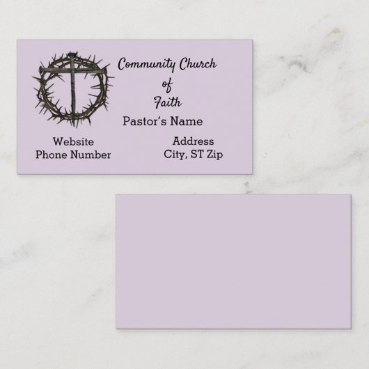 教会/牧師の名刺 名刺 (正面/裏面)