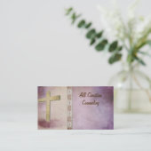 教会、省、クリスチャン、クロスビジネスカード 名刺 (スタンド正面)