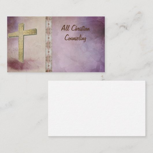 教会、省、クリスチャン、クロスビジネスカード 名刺 (正面/裏面)