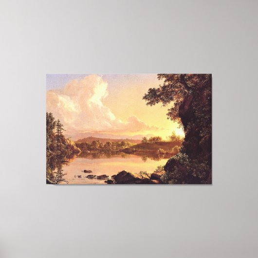 教会 – Catskill Creekの景色 キャンバスプリント (正面)