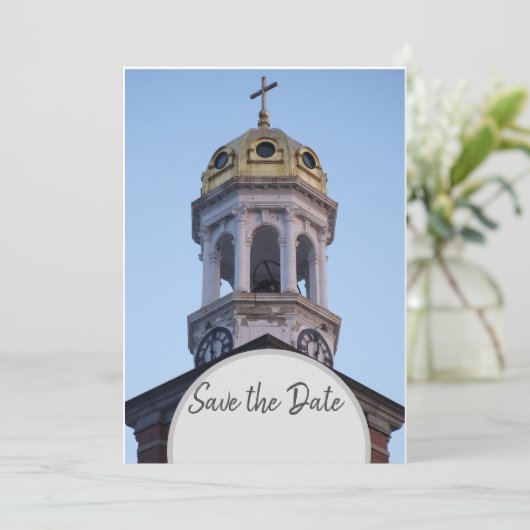 教会 Save the Date 招待状 (スタンド正面)