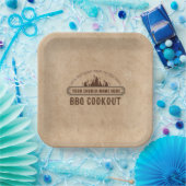 教会BBQポトラック、パーソナライズされた紙プレート ペーパープレート (パーティー)