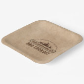 教会BBQポトラック、パーソナライズされた紙プレート ペーパープレート (傾斜あり)